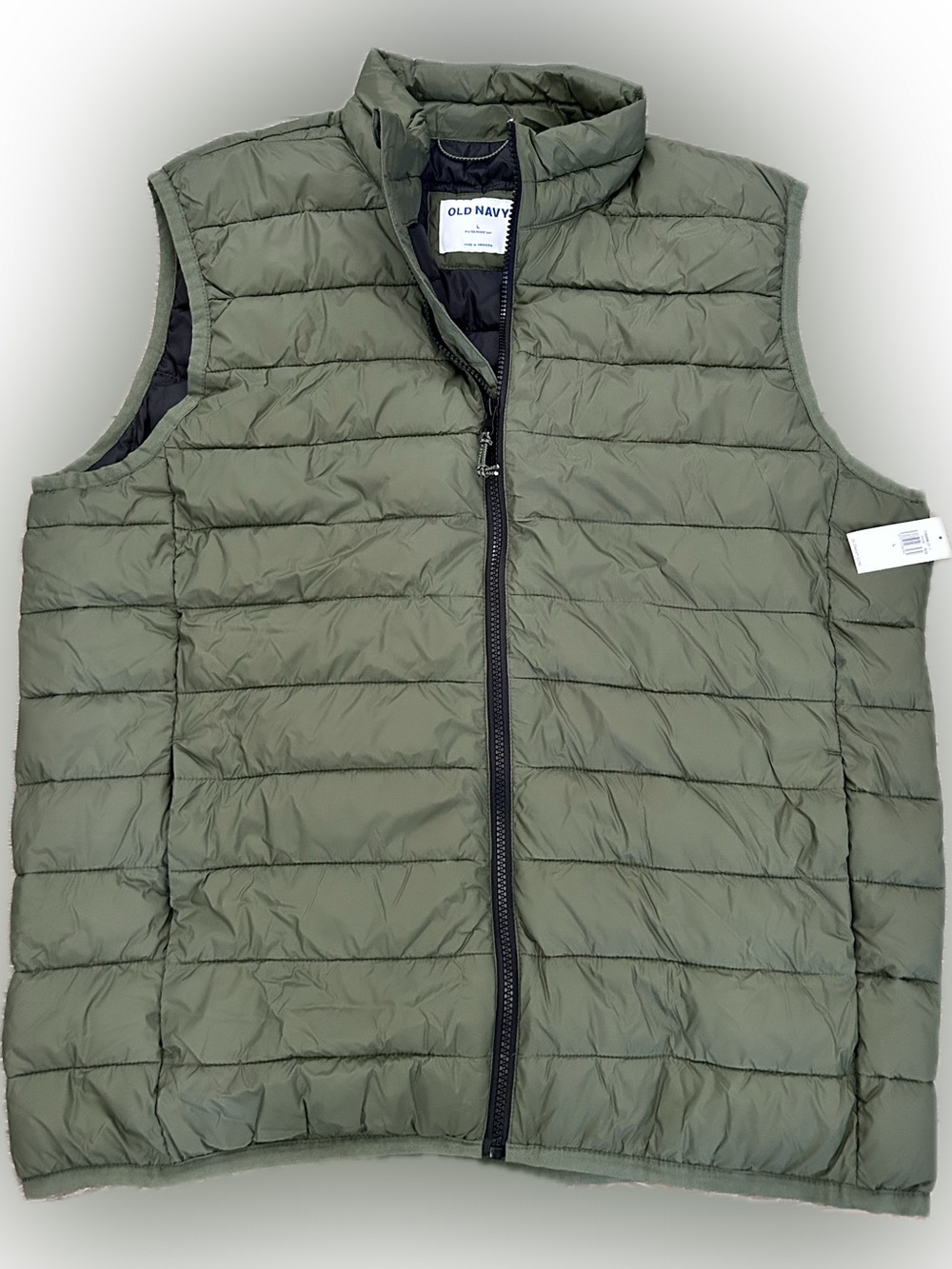 Old Navy Men's Olive Green Quilted Packable Vest